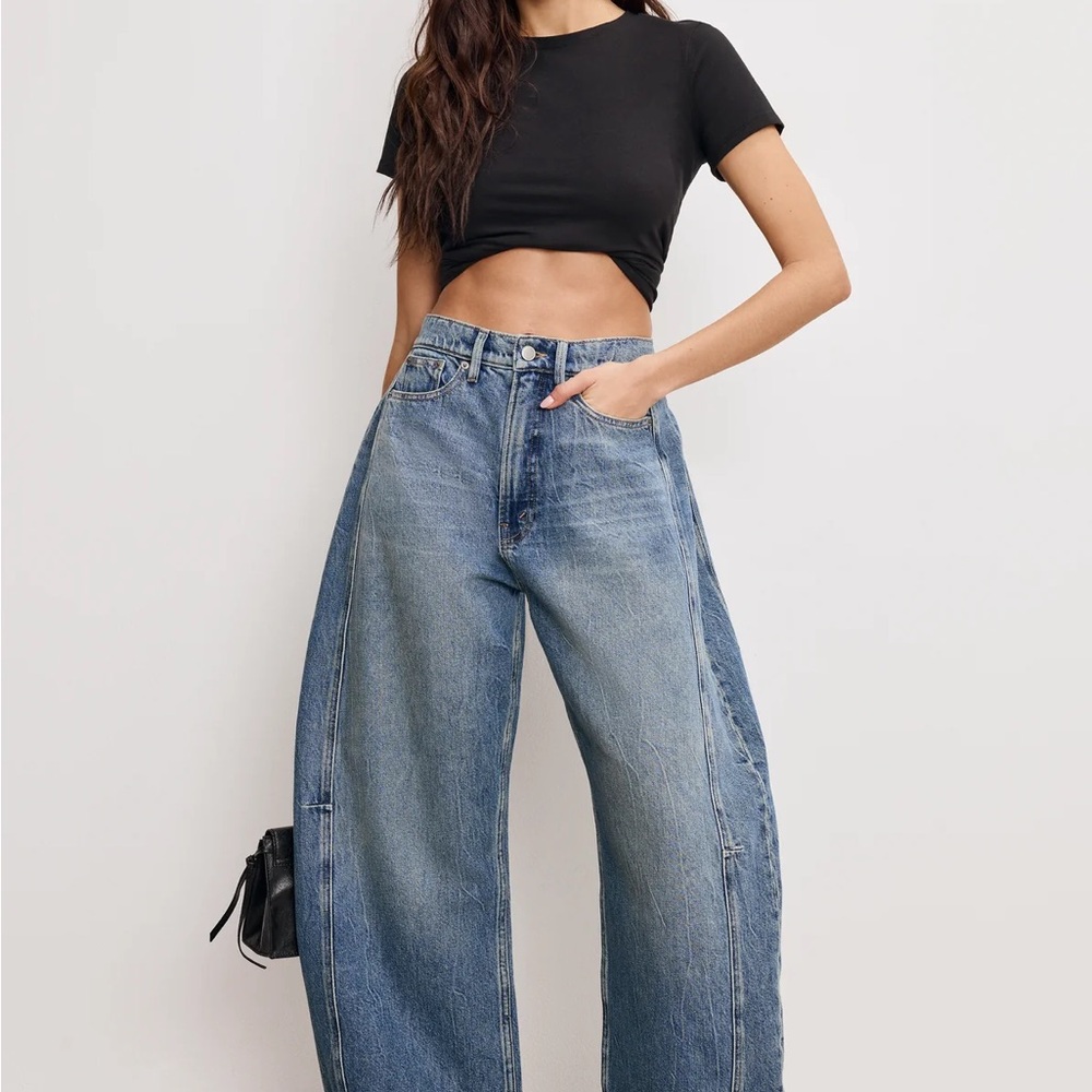 GOOD AMERICAN - GOOD EXTREME BARREL JEANS -NWT -18 -$179